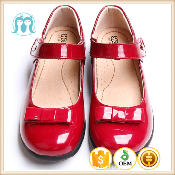 2017 kids flat shoes new year red children PU shining colourful shoes dress girls school uniform sandal